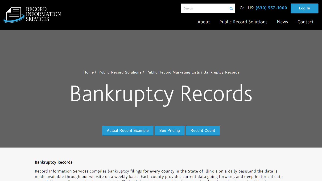 Record Information Services – Illinois Bankruptcies